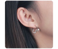 Silver Hoop Earring HO-2593